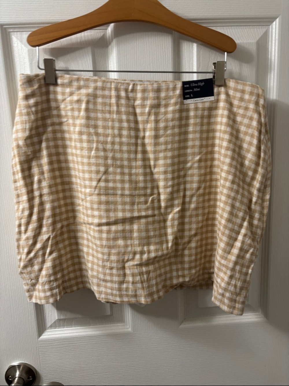 Gingham Mini Skort NWT Abercrombie